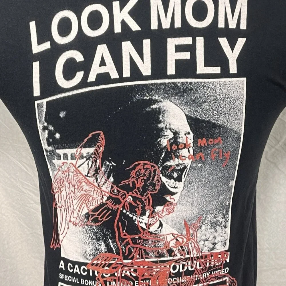 Travis Scott Look Mom I Can Fly Cactus Jack T Shirt Small Black - Picture 5 of 11